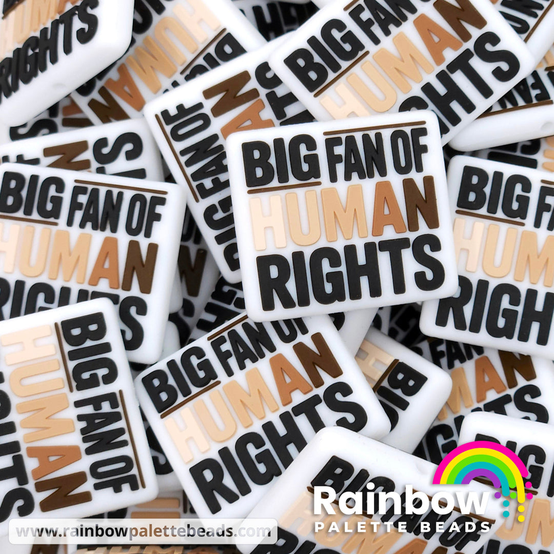 BIG Fan of Human Rights Exclusive Silicone Focal Beads Earthtones Beads