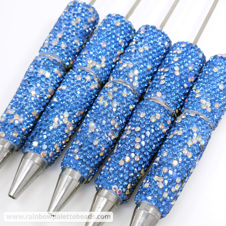 Blue Sparkle Full Rhinestone Beadable Diamond Pen