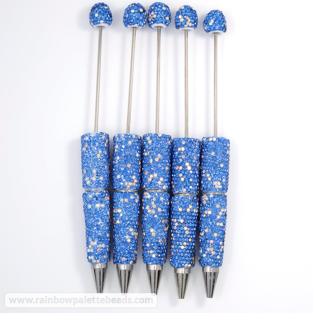 Blue Sparkle Full Rhinestone Beadable Diamond Pen