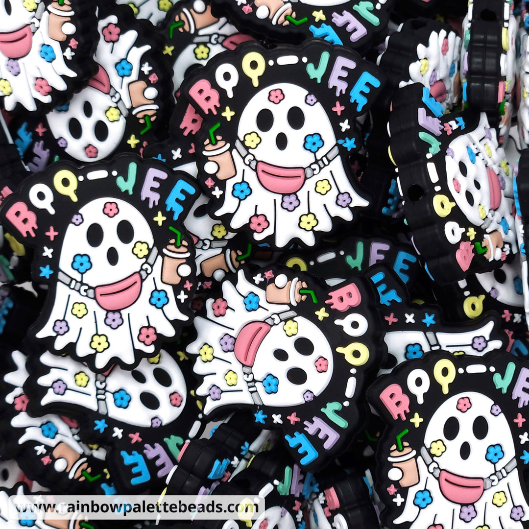 Boo-Jee Ghost Silicone Focal Bead Beads
