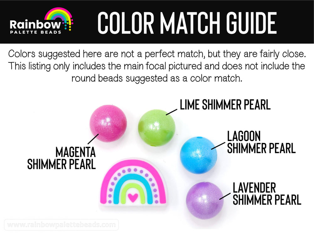 Bright Boho Rainbow Exclusive Silicone Focal Bead Beads