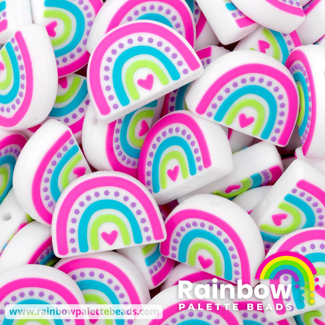 Bright Boho Rainbow Exclusive Silicone Focal Bead Beads