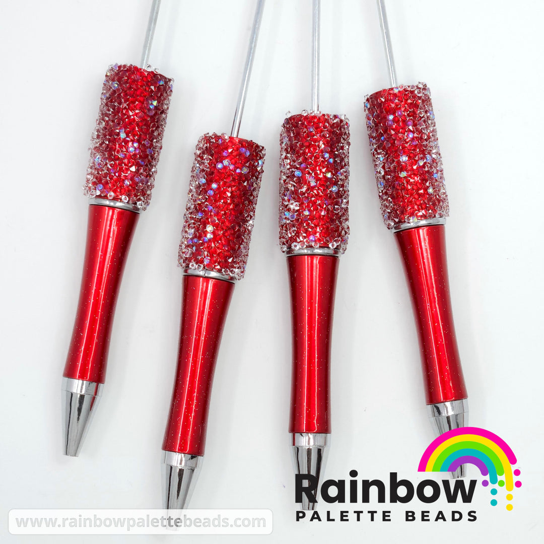 Bright Red Pearlescent Beadable Sugar Pen