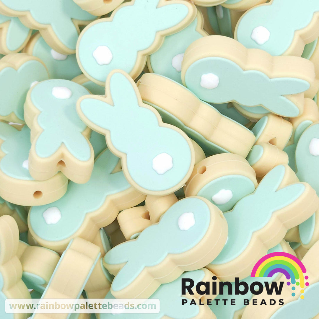 Bunny Cookie Exclusive Silicone Focal Beads Mint Beads