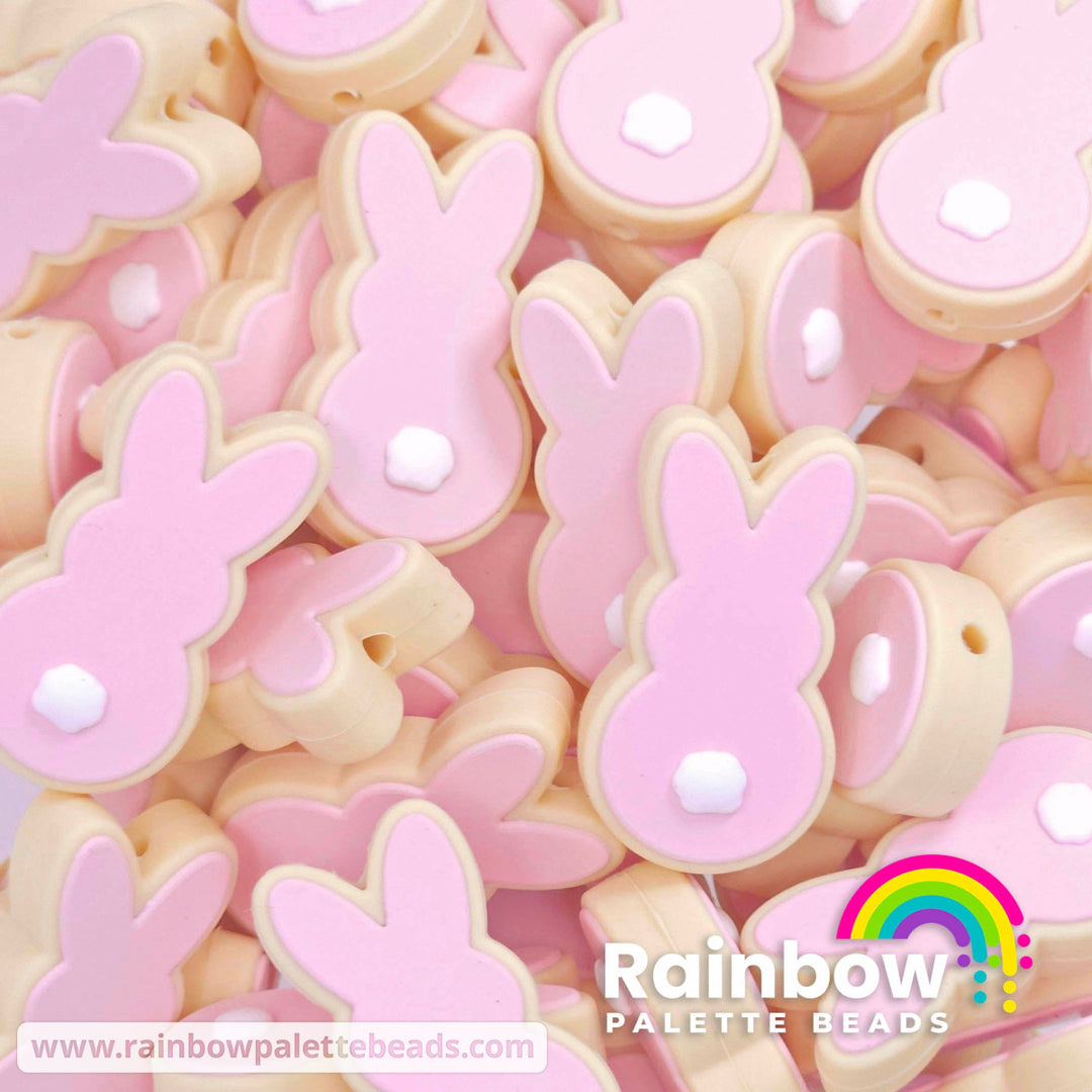 Bunny Cookie Exclusive Silicone Focal Beads Pink Beads