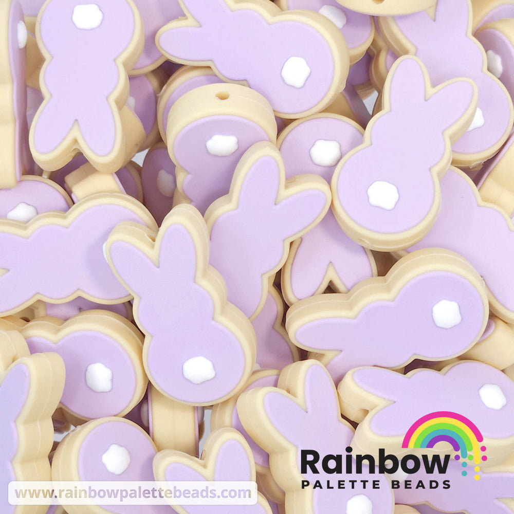 Bunny Cookie Exclusive Silicone Focal Beads Sweet Lilac Purple Beads