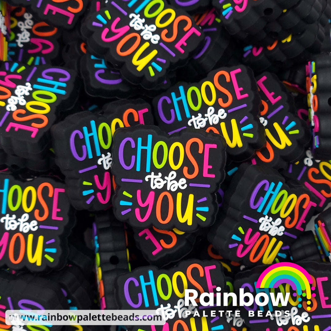 Choose to Be You Exclusive Silicone Focal Bead Black Beads