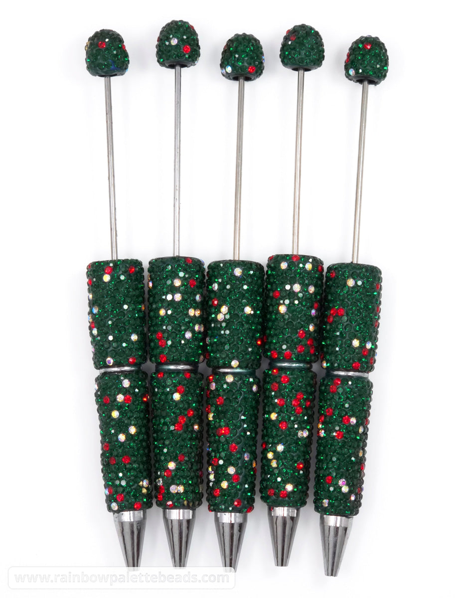 Christmas Confetti Crystal Full Rhinestone Beadable Diamond Pen