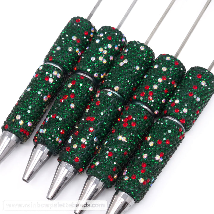 Christmas Confetti Crystal Full Rhinestone Beadable Diamond Pen