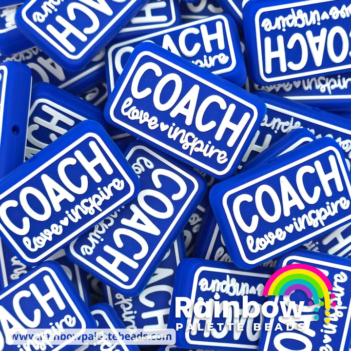 Coach Love Inspire Exclusive Silicone Focal Bead Blue Beads