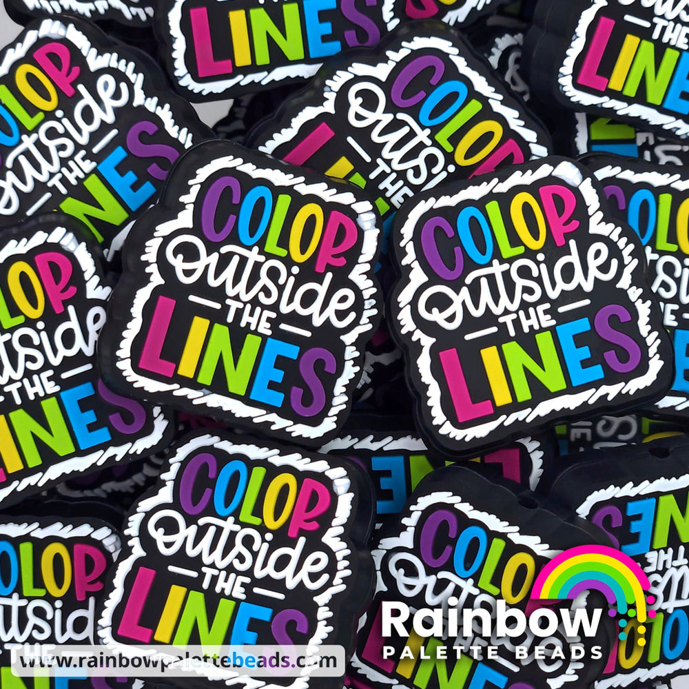 Color Outside the Lines Exclusive Silicone Focal Bead Black / Single Bead Beads