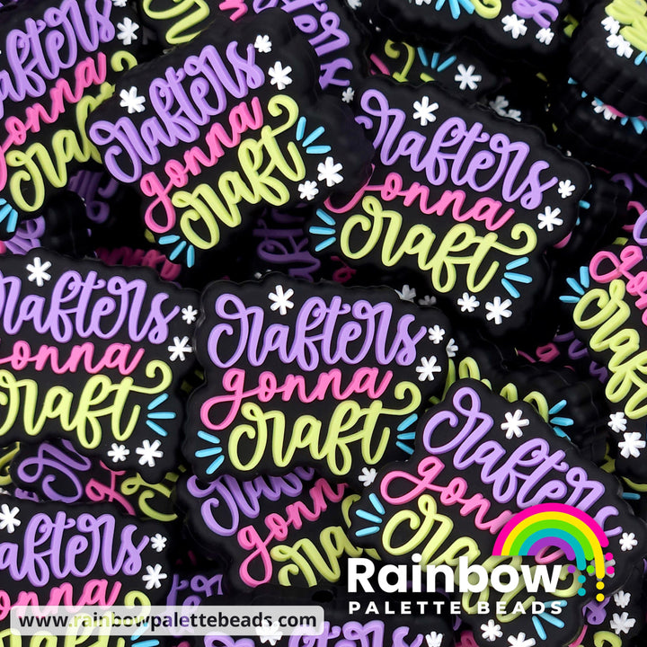 Crafters Gonna Craft Exclusive Silicone Focal Bead Black Beads