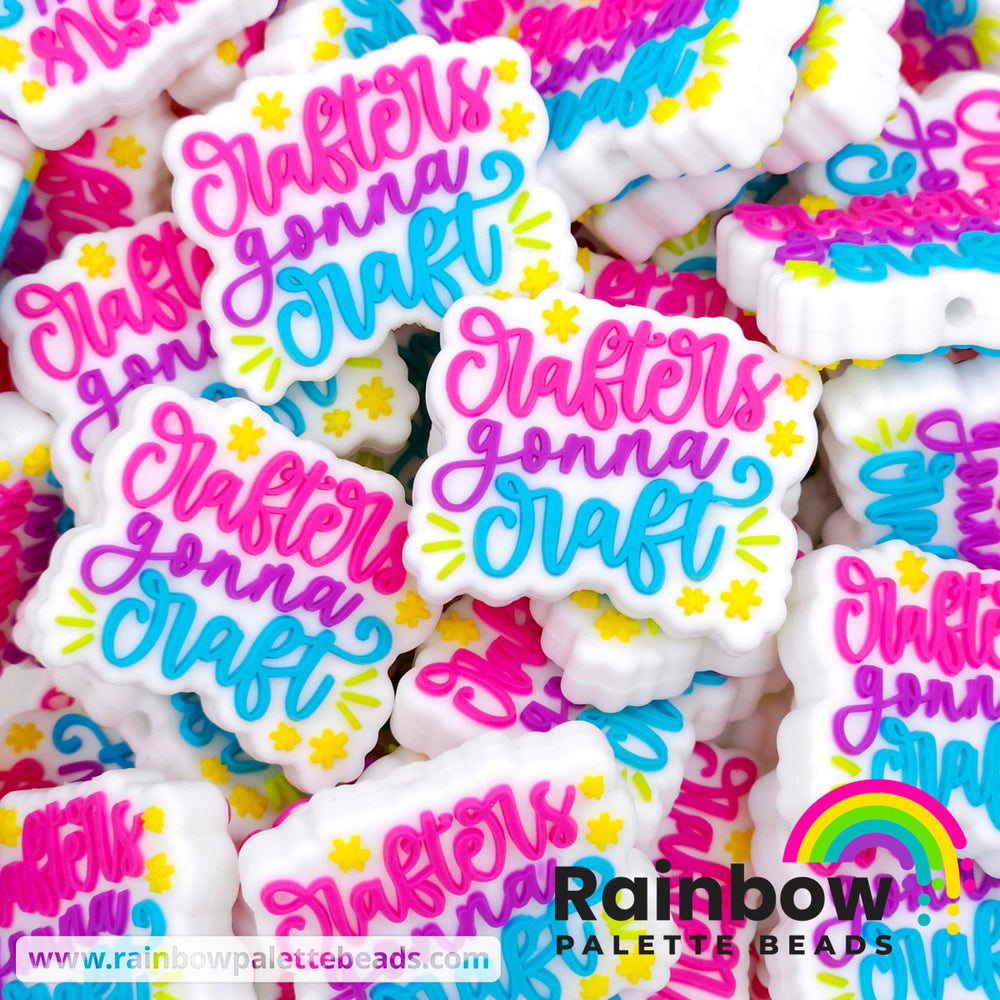 Crafters Gonna Craft Exclusive Silicone Focal Bead White Beads