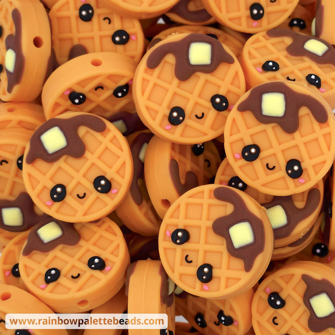 Cute Waffle Focal Beads Beads