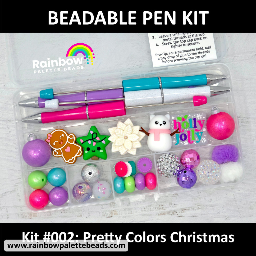 DIY Beadable Pen Pretty Colors Christmas Craft Kit
