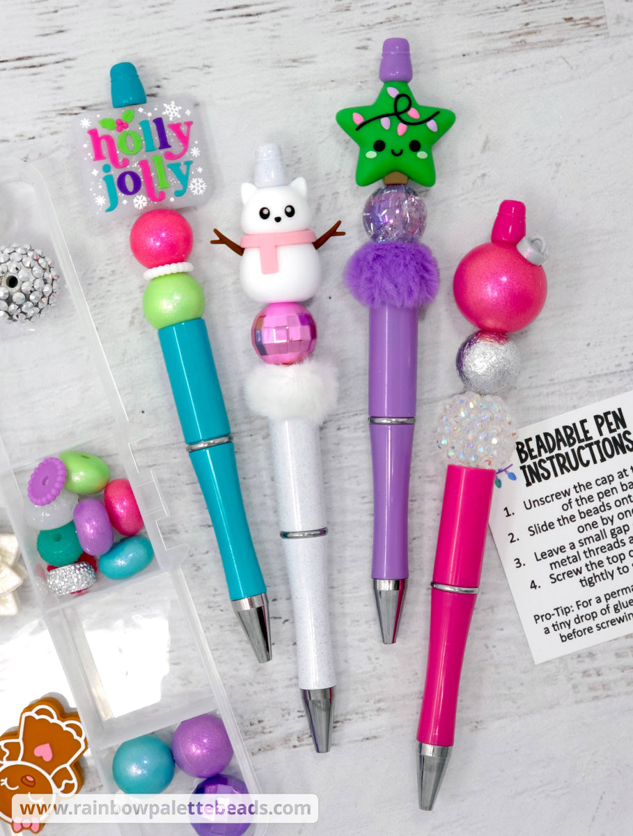 DIY Beadable Pen Pretty Colors Christmas Craft Kit