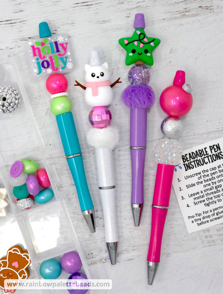 DIY Beadable Pen Pretty Colors Christmas Craft Kit
