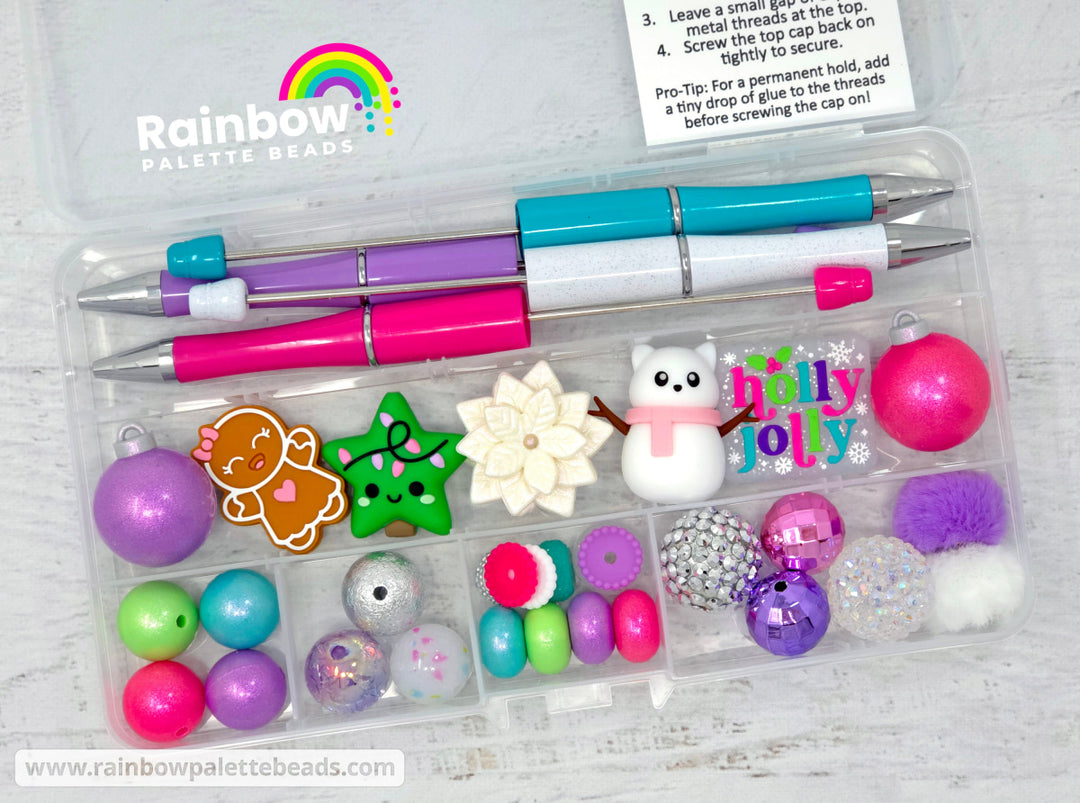 DIY Beadable Pen Pretty Colors Christmas Craft Kit