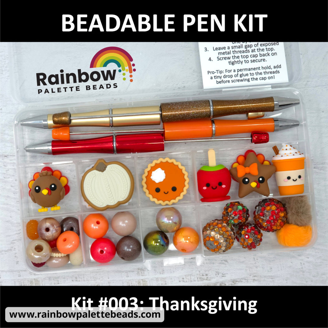DIY Beadable Pen Thanksgiving/Fall Craft Kit #003