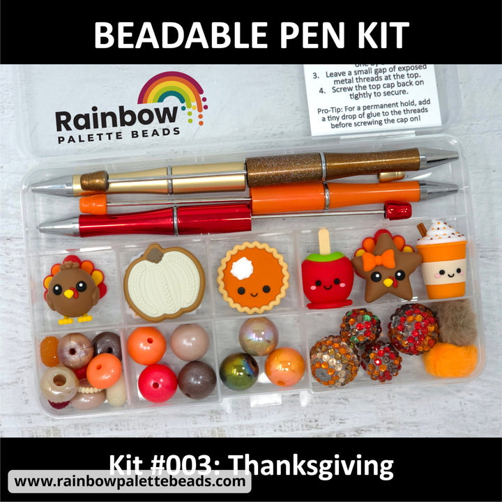 DIY Beadable Pen Thanksgiving/Fall Craft Kit #003