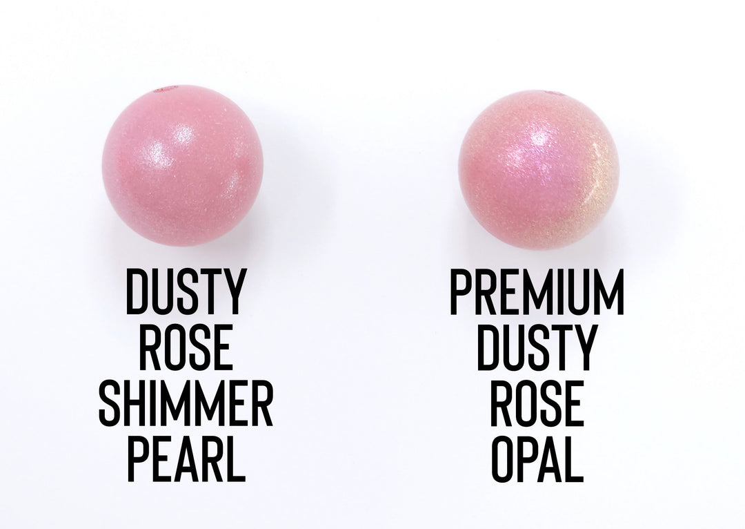 15mm Premium Dusty Rose Opal Silicone Bead
