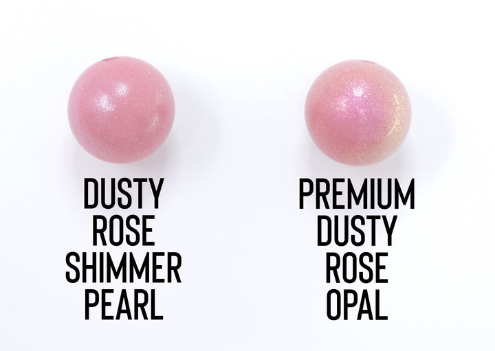 15mm Premium Dusty Rose Opal Silicone Bead