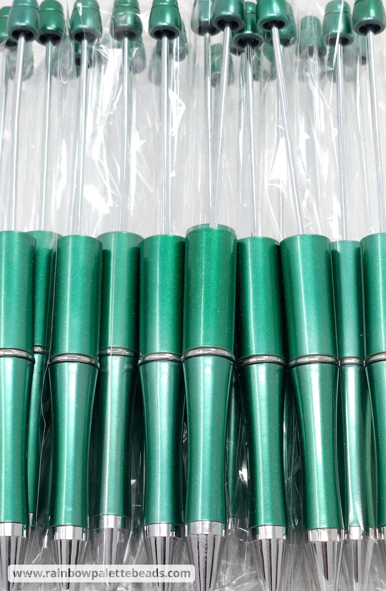 Evergreen Pearlescent Beadable Plastic Pen