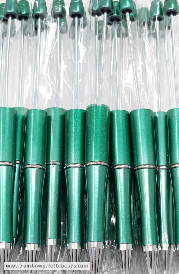Evergreen Pearlescent Beadable Plastic Pen