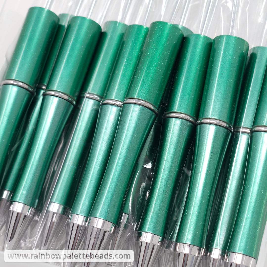 Evergreen Pearlescent Beadable Plastic Pen