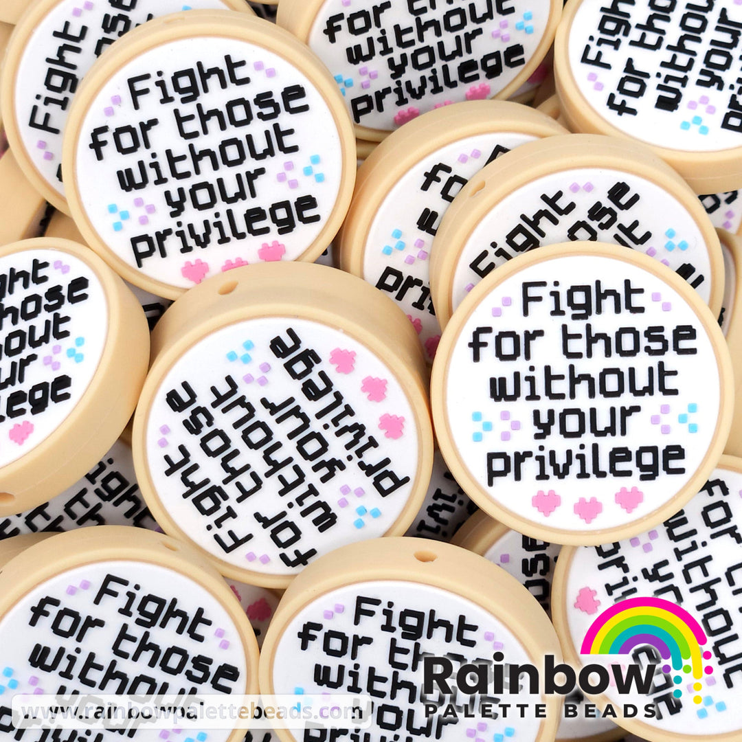 Fight for Those Without Your Privilege Cross Stitch Exclusive Silicone Focal Beads Beads