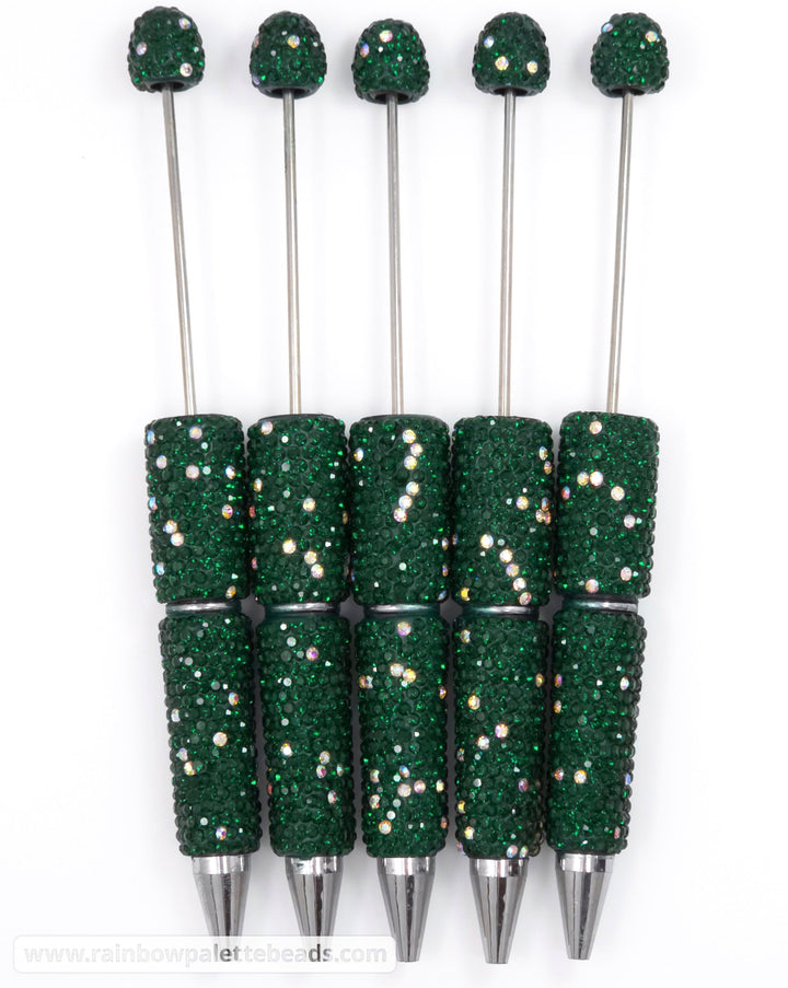 Forest Green Sparkle Full Rhinestone Beadable Diamond Pen