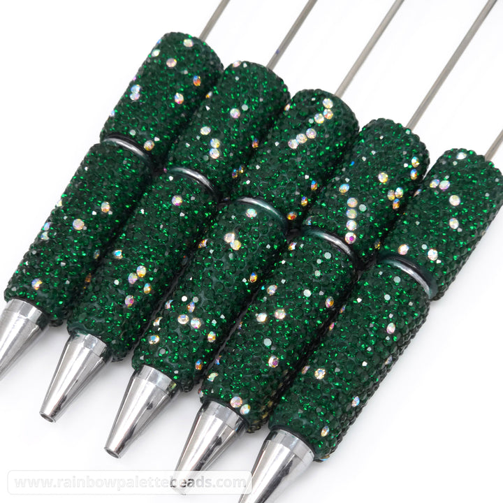 Forest Green Sparkle Full Rhinestone Beadable Diamond Pen