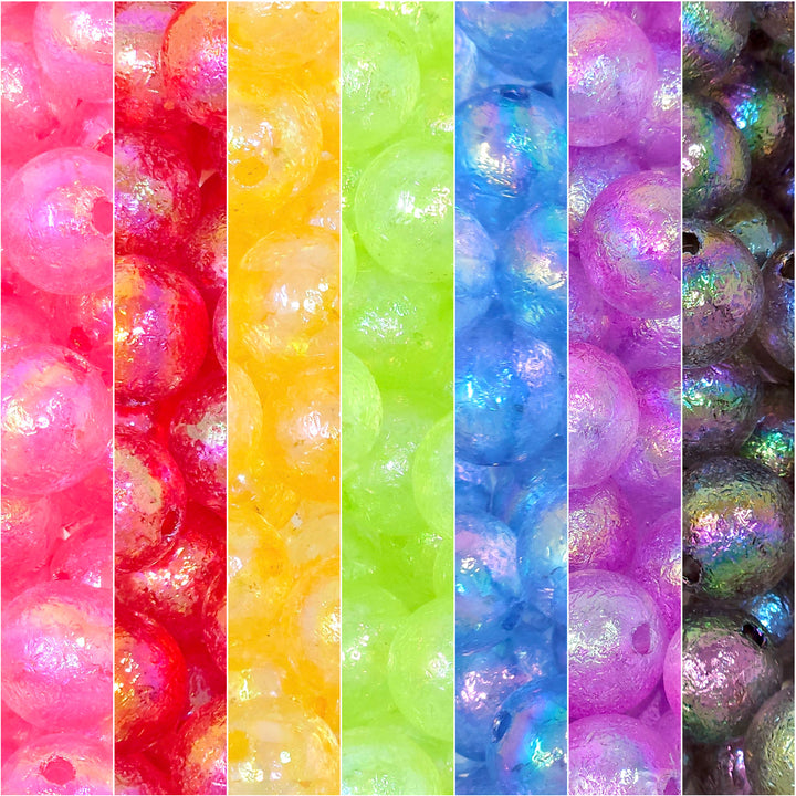 16mm AB Assorted Color Glacier Acrylic Beads Mix (35 Beads)