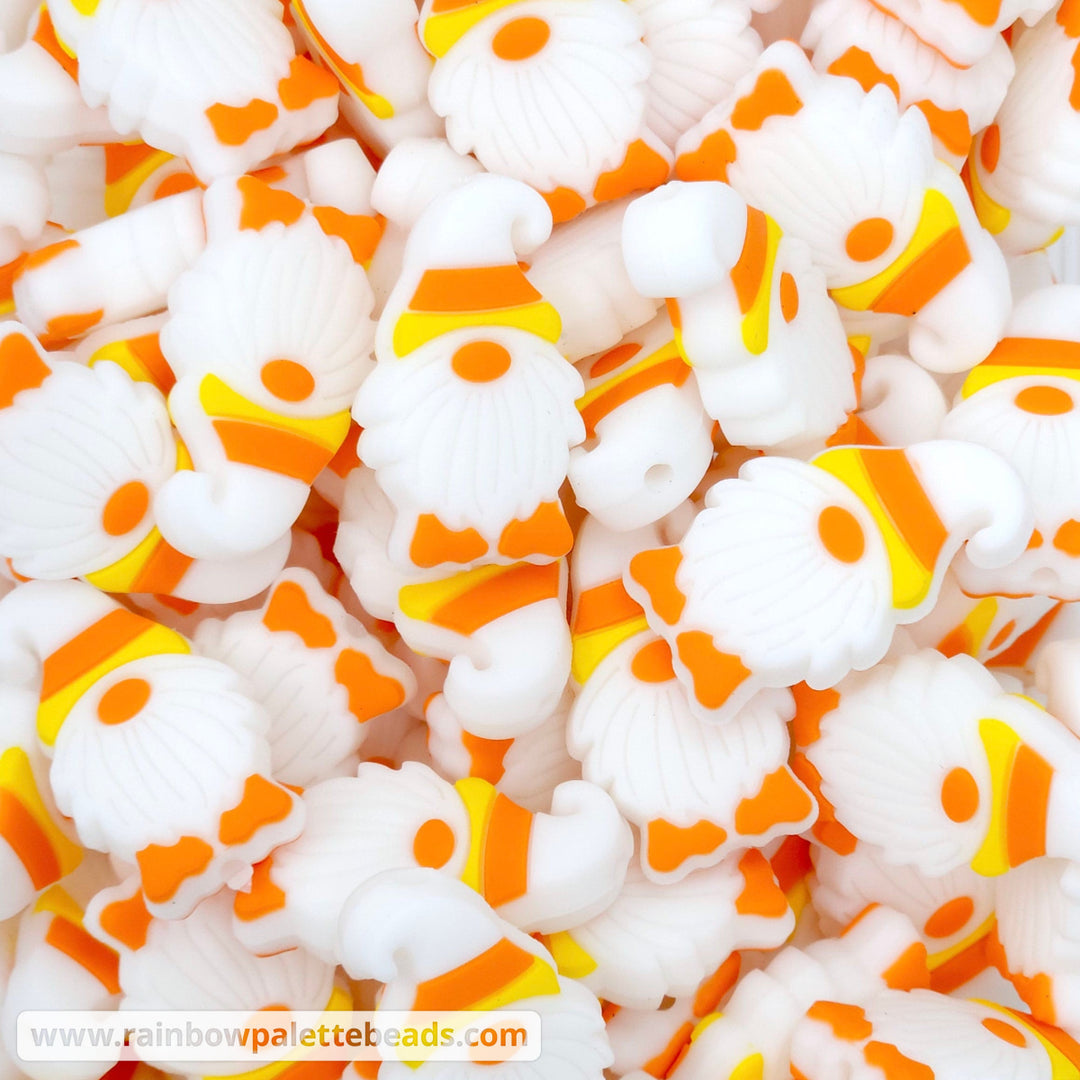 Glow-in-the-Dark Candy Corn Gnome Silicone Focal Beads Beads