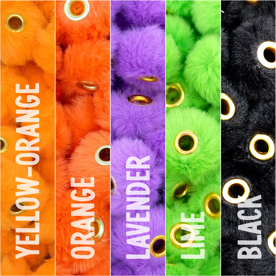 20mm Halloween Furry Fuzzy Abacus Spacer Bead Mix (25 beads)