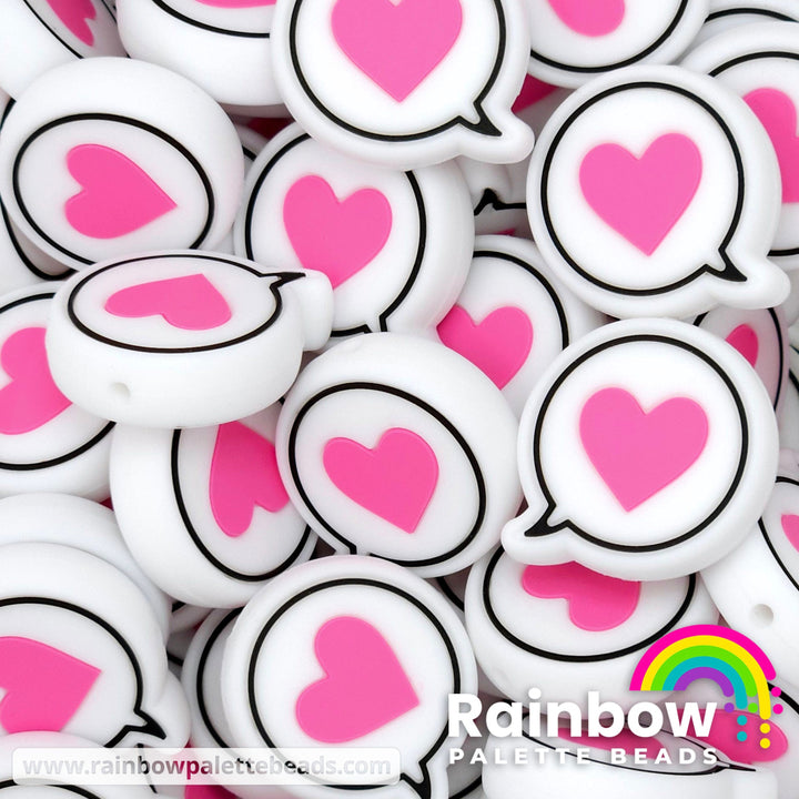 Heart Bubble Exclusive Silicone Focal Bead Single Bead Beads