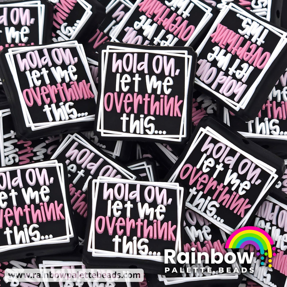 Hold on Let Me Overthink This... Exclusive Silicone Focal Bead Dusty Rose Beads