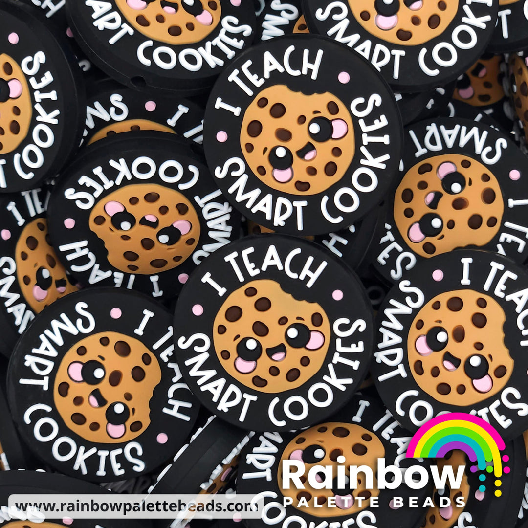 I Teach Smart Cookies Exclusive Silicone Focal Bead Beads