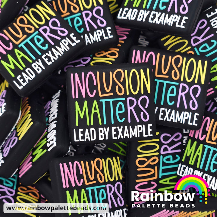 Inclusion Matters - Lead by Example Exclusive Silicone Focal Bead Pastel Rainbow Beads