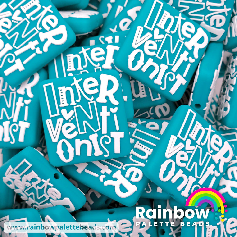 Interventionist Exclusive Silicone Focal Bead Teal / Single Bead Beads