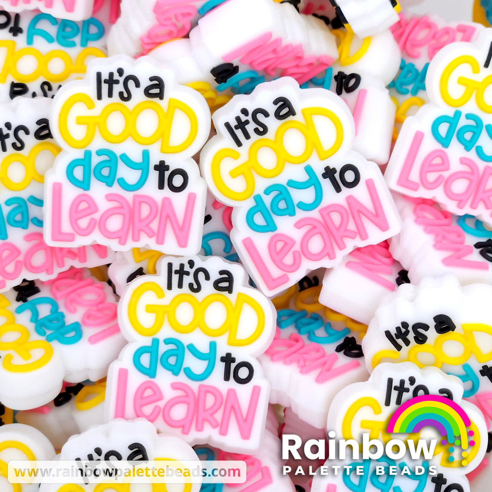 It’s a Good Day to Learn Exclusive Silicone Focal Bead White / Single Bead Beads