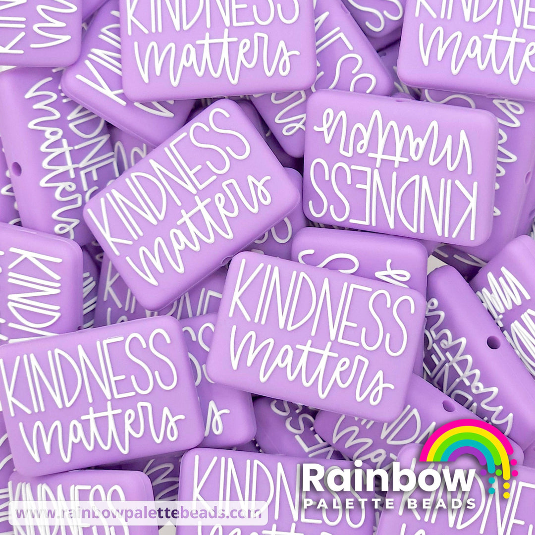 Kindness Matters Exclusive Silicone Focal Bead Lavender Beads