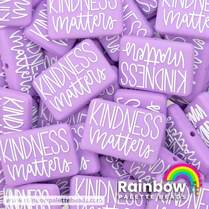 Kindness Matters Exclusive Silicone Focal Bead Lavender Beads