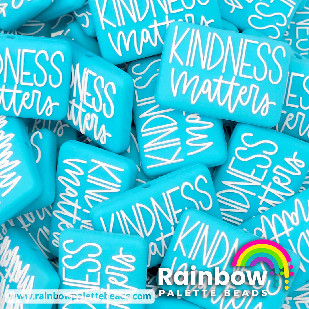 Kindness Matters Exclusive Silicone Focal Bead Robins Egg Blue Beads