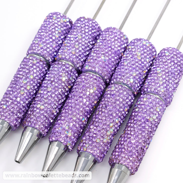 Lavender Purple Sparkle Full Rhinestone Beadable Diamond Pen