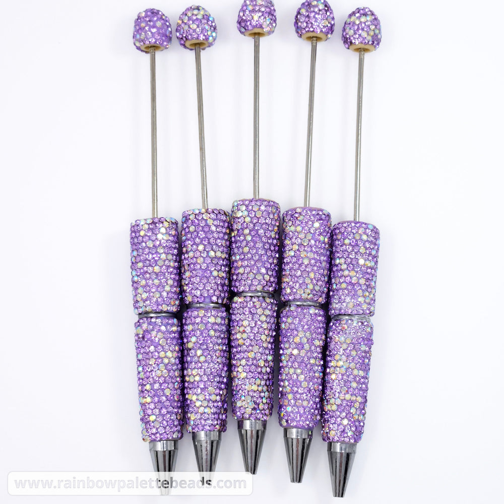 Lavender Sparkle Fully Covered Rhinestone Beadable Diamond Pen