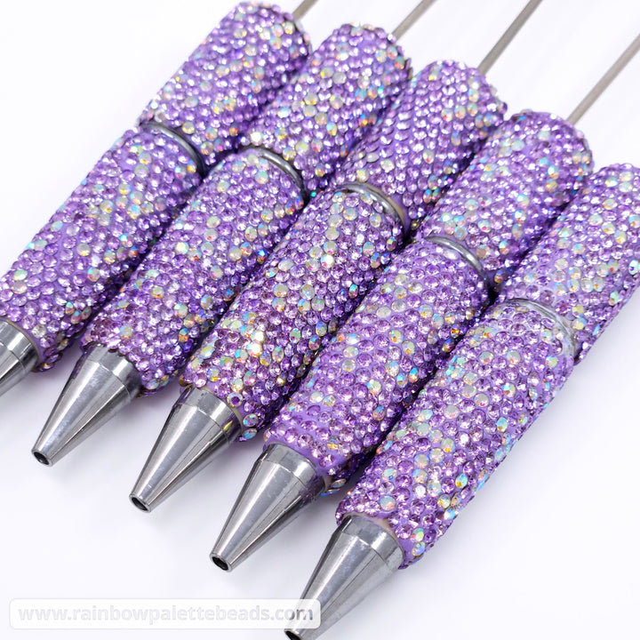 Lavender Sparkle Fully Covered Rhinestone Beadable Diamond Pen