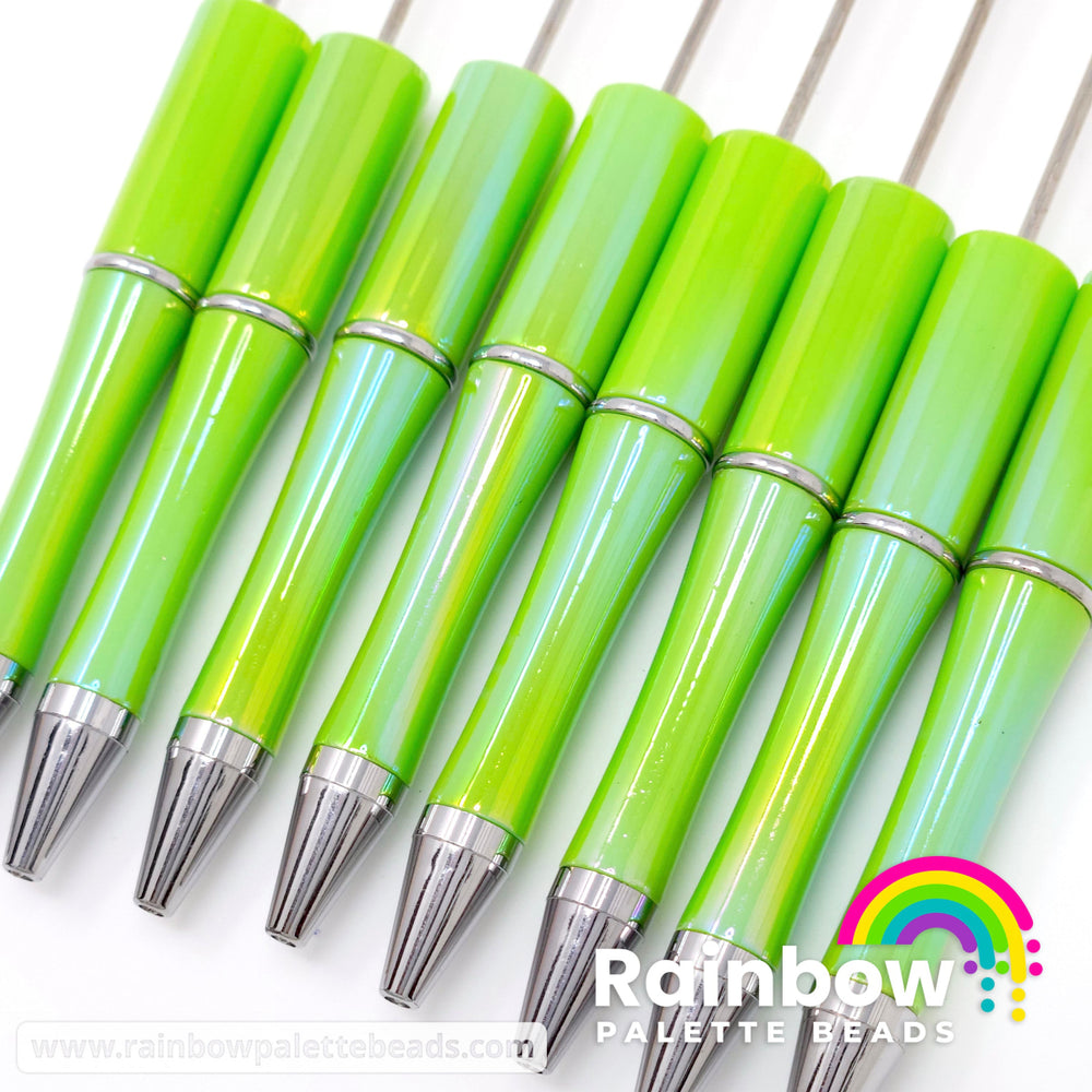 Lime Opal Beadable Plastic Pen