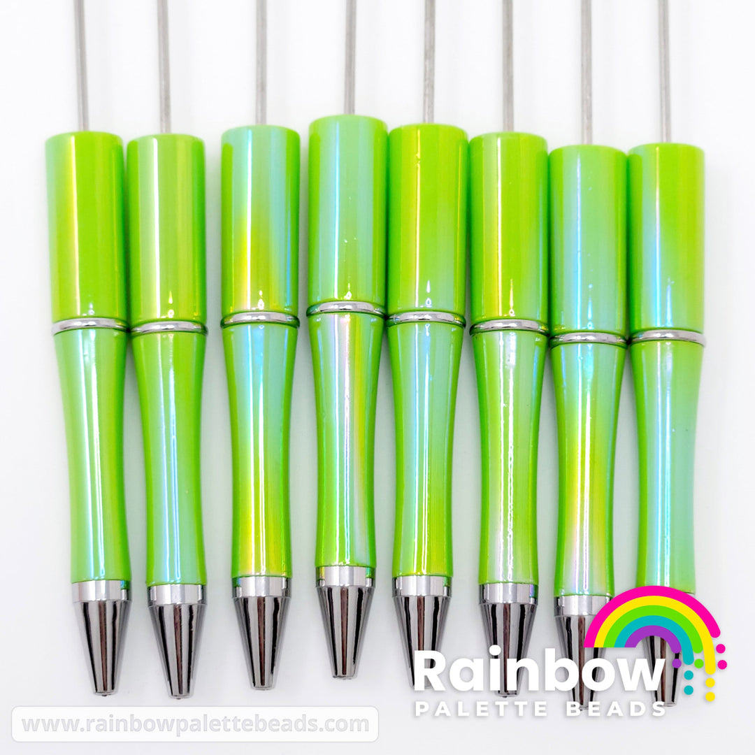 Lime Opal Beadable Plastic Pen
