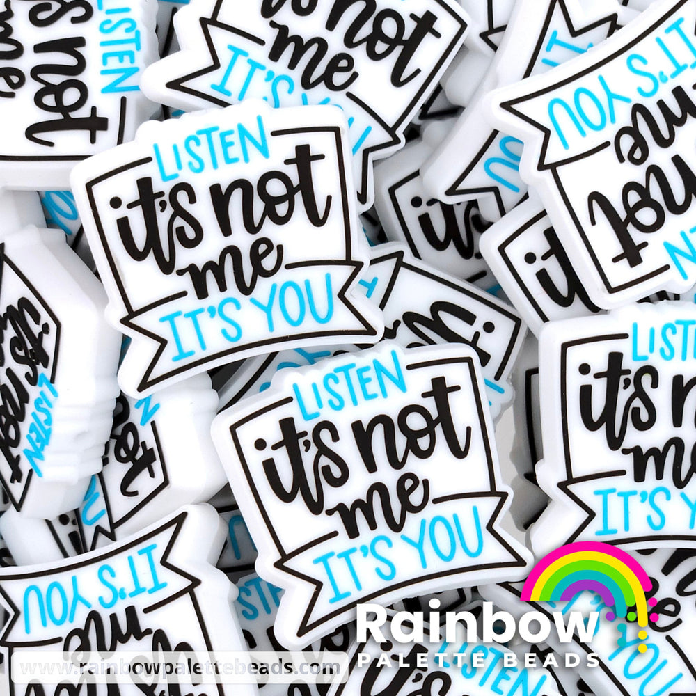 It’s Not Me It’s You Exclusive Silicone Focal Bead **discontinued** Robins Egg Blue / Single Bead Beads